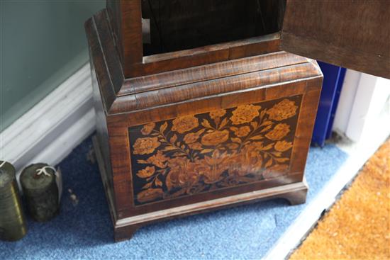 Robert Williamson of London. A William & Mary walnut and marquetry eight day longcase clock, 6ft 9in.